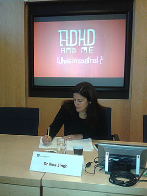 Prof. Ilina Singh at the Wellcome Trust media launch of the VOICES report, October 2012